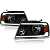 ARMORDILLO® LM Series 2004-2008 Ford F-150 Headlights (Crystal Headlights w/ LumenX Light Bar) -Black Housing