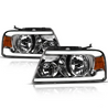 ARMORDILLO® LM Series 2004-2008 Ford F-150 Headlights (Crystal Headlights w/ LumenX Light Bar) -Chrome Housing