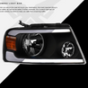 ARMORDILLO® LM Series 2004-2008 Ford F-150 Headlights (Crystal Headlights w/ LumenX Light Bar) -Black Housing