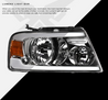 ARMORDILLO® LM Series 2004-2008 Ford F-150 Headlights (Crystal Headlights w/ LumenX Light Bar) -Chrome Housing