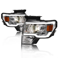 Ford F150 LED Headlight Chrome Housing LMP Series Led Headlight assembly for Ford Truck by Armrodillo