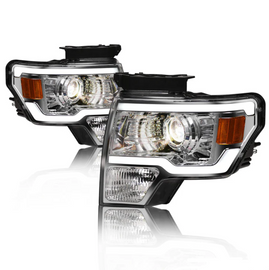 Ford F150 LED Headlight Chrome Housing LMP Series Led Headlight assembly for Ford Truck by Armrodillo