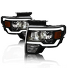 ARMORDILLO® LMP Series 2009-2014 Ford F-150 Halogen Projector Headlights w/ LumenX Light Bar -Black Housing