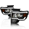 ARMORDILLO® LMP Series 2009-2014 Ford F-150 Halogen Projector Headlights w/ LumenX Light Bar -Black Housing