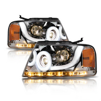 Ford F150 LED Headlight Chrome Housing LMP Series Led Headlight assembly for Ford Truck by Armrodillo