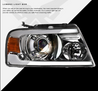 ARMORDILLO® LMP Series 2004-2008 Ford F-150 Halogen Projector Headlights w/ LumenX Light Bar -Chrome Housing