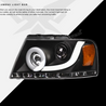 ARMORDILLO® LMP Series 2004-2008 Ford F-150 Halogen Projector Headlights w/ LumenX Light Bar -Black Housing