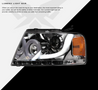 ARMORDILLO® LMP Series 2004-2008 Ford F-150 Halogen Projector Headlights w/ LumenX Light Bar -Chrome Housing