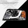 ARMORDILLO® LMP Series 2004-2008 Ford F-150 Halogen Projector Headlights w/ LumenX Light Bar -Chrome Housing