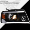 ARMORDILLO® LMP Series 2004-2008 Ford F-150 Halogen Projector Headlights w/ LumenX Light Bar -Black Housing