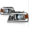 ARMORDILLO® LMX Series 2004-2008 Ford F-150 LED Projector Headlights w/ LumenX Light Bar -Chrome Housing