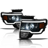 ARMORDILLO® LMX Series 2009-2014 Ford F-150 LED Projector Headlights w/ LumenX Light Bar -Black Housing
