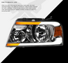 ARMORDILLO® SQ Series 2004-2008 Ford F-150 Headlights (Crystal Headlights w/ Sequential Signal/LumenX Light Bar) -Chrome Housing