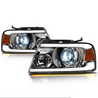 ARMORDILLO® SQX Series 2004-2008 Ford F-150 LED Projector Headlights (LED Projector w/ Sequential Signal/LumenX Light Bar) -Chrome Housing