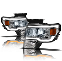 Ford F150 LEd Headlight Chrome Housing SQX Series Led Headlight assembly for Ford Truck by Armrodillo