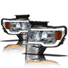 ARMORDILLO® SQX Series 2009-2014 Ford F-150 LED Projector Headlights (LED Projector w/ Sequential Signal/LumenX Light Bar) -Chrome Housing
