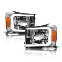 GMC Sierra LEd Headlight Chrome Housing LM Series Led Headlight assembly for GMC by Armrodillo