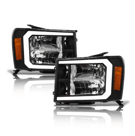 GMC Sierra LEd Headlight Black Housing LM Series Led Headlight assembly for GMC by Armrodillo