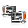 ARMORDILLO® LM Series 2007-2013 GMC Sierra 1500 Headlights (Crystal Headlights w/ LumenX Light Bar) -Chrome Housing