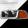 ARMORDILLO® LM Series 1999-2006 GMC Sierra 1500 Headlights (Crystal Headlights w/ LumenX Light Bar) -Black Housing