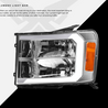 ARMORDILLO® LM Series 2007-2013 GMC Sierra 1500 Headlights (Crystal Headlights w/ LumenX Light Bar) -Chrome Housing