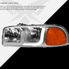 ARMORDILLO® LM Series 1999-2006 GMC Sierra 1500 Headlights (Crystal Headlights w/ LumenX Light Bar) -Chrome Housing