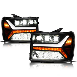 GMC Sierra LEd Headlight Tri-pro Led Headlight assembly for GMC by Armrodillo