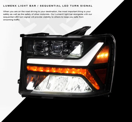 GMC Sierra LEd Headlight Tri-pro Led Headlight assembly for GMC by Armrodillo