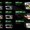 ARMORDILLO® LM Series 2007-2013 Toyota Tundra Headlights (Crystal Headlights w/ LumenX Light Bar) -Black Housing