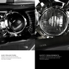 ARMORDILLO® LMP Series 2002-2005 Dodge RAM 1500 Halogen Projector Headlights w/ LumenX Light Bar -Chrome Housing