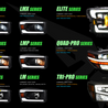 ARMORDILLO® QUAD-PRO Series 2008-2015 Toyota Sequoia LED Projector Headlights -Black Housing