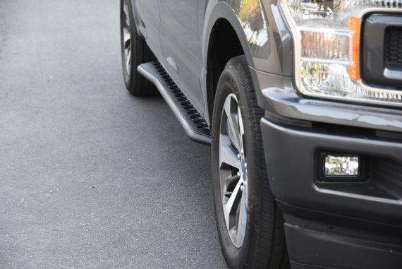 ARMORDILLO® RS SERIES 2007-2018 Chevrolet Silverado 1500 Double Cab Side Steps Running Board - Texture Black