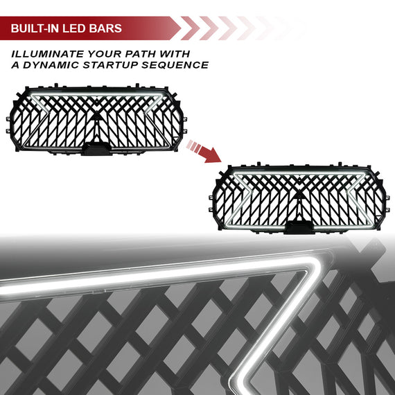 ARMORDILLO® 2022-2025 Toyota Tundra LED Mesh Grille -Gloss Black