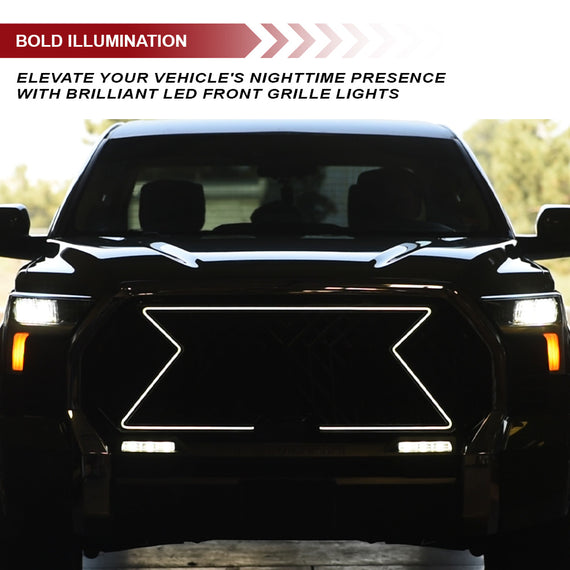 ARMORDILLO® 2022-2025 Toyota Tundra LED Mesh Grille -Gloss Black