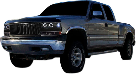 ARMORDILLO® 1999-2002 Chevrolet Silverado 2500 Vertical Style Front Hood Bumper Grille -Gloss Black