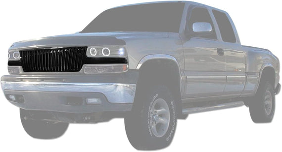 ARMORDILLO® 1999-2002 Chevrolet Silverado 2500 Vertical Style Front Hood Bumper Grille -Gloss Black