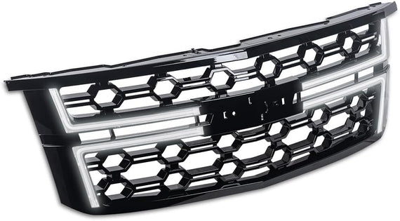 ARMORDILLO® 2015-2020 Chevrolet Suburban Dynamic Sequential LED Front Grille -Gloss Black