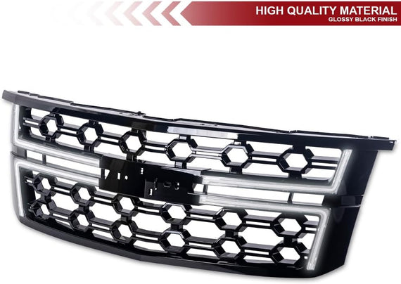 ARMORDILLO® 2015-2020 Chevrolet Suburban Dynamic Sequential LED Front Grille -Gloss Black