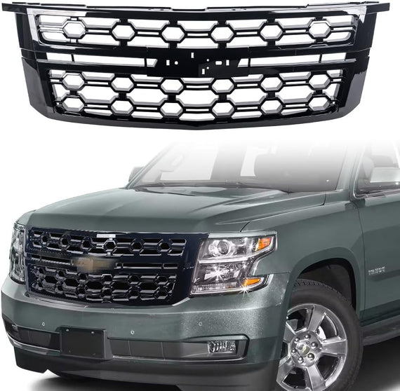 ARMORDILLO® 2015-2020 Chevrolet Suburban Custom Style Front Grille -Gloss Black