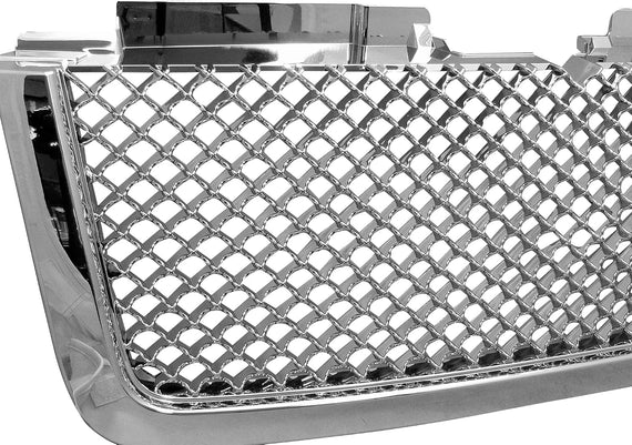 ARMORDILLO® 2006-2009 Chevrolet Trailblazer Mesh Style Front Hood Bumper Grille -Chrome