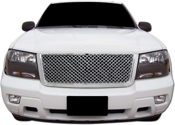 ARMORDILLO® 2006-2009 Chevrolet Trailblazer Mesh Style Front Hood Bumper Grille -Chrome