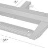 ARMORDILLO® Universal Fit AR Drop Step Rear Steel Hitch Step -Satin Black