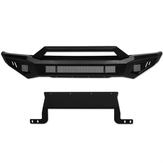 ARMORDILLO® WARHORN Series 2010-2014 Ford F-150 SVT RAPTOR Steel Front Bumper w/ Skid Plate & Hoop Bar -Matte Black