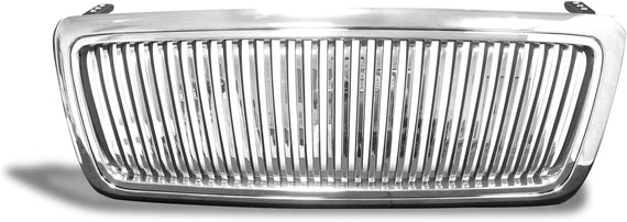 ARMORDILLO® 2004-2008 Ford F-150 Vertical Style Front Hood Bumper Grille -Chrome