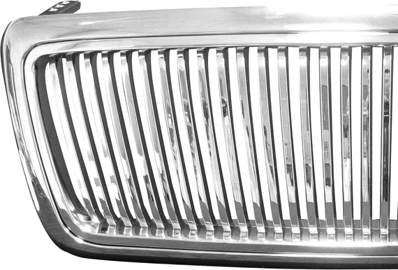 ARMORDILLO® 2004-2008 Ford F-150 Vertical Style Front Hood Bumper Grille -Chrome