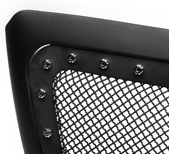 ARMORDILLO® 2004-2008 Ford F-150 RVT Rivet Bolt Steel Wire Mesh Style Front Grille -Matte Black