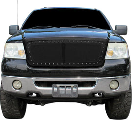 ARMORDILLO® 2004-2008 Ford F-150 RVT Rivet Bolt Steel Wire Mesh Style Front Grille -Matte Black