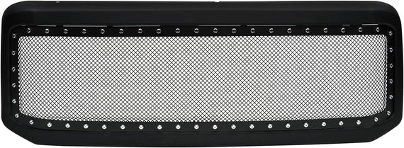 ARMORDILLO® 2005-2007 Ford F-250 F-350 F-450 F-550 Super-Duty RVT Rivet Bolt Steel Wire Mesh Style Front Grille -Matte Black
