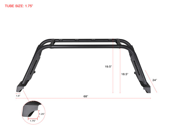ARMORDILLO® CR-M Heavy Duty Roll Bar Chase Rack (For Full Size Truck)
