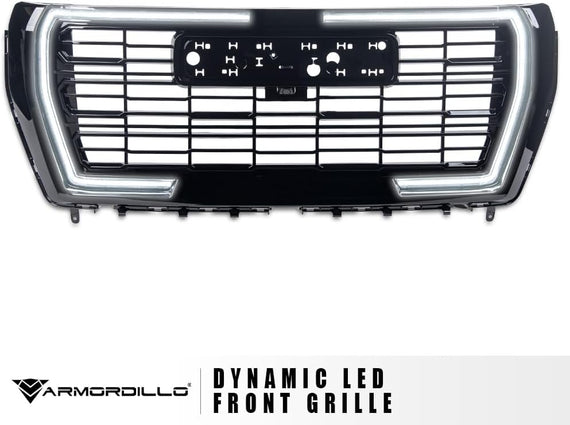 ARMORDILLO® 2021-2024 GMC Yukon/Yukon XL/Denali Dynamic Sequential LED Front Grille -Gloss Black
